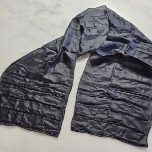 Black Beaded Scarf Evening Wrap‎ Shawl Formal Occasion Accessory